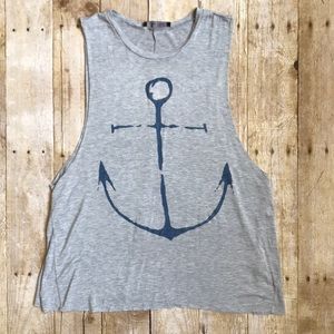Anchor Muscle Knit Tank Top